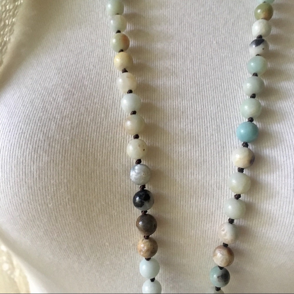 Anthro Amazonite Boho Necklace - Picture 6 of 6